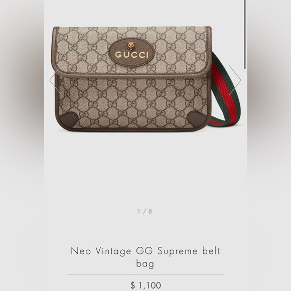 Authentic Neo Vintage GG Supreme belt Bag - Picture 1 of 2